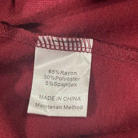 Soft Long Burgundy Cardigan Sweater w/ Snaps 2XL - Picture 9 of 14